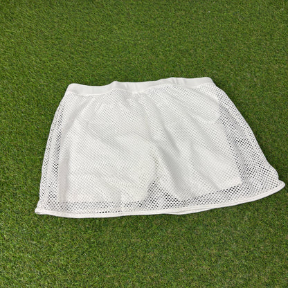 00s Nike Tennis Skirt White Medium