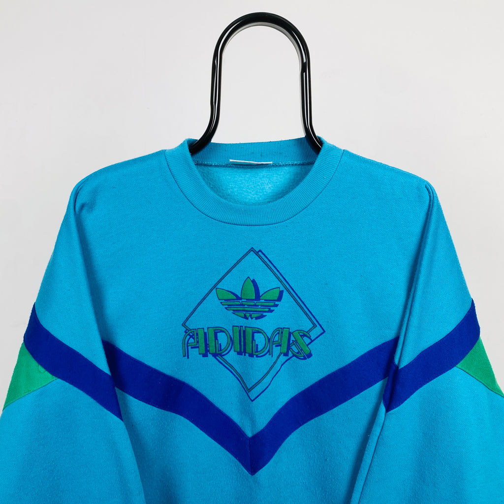 90s Adidas Sweatshirt Blue XL