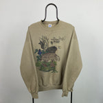 Retro Jerzees Animal Sweatshirt Brown XL