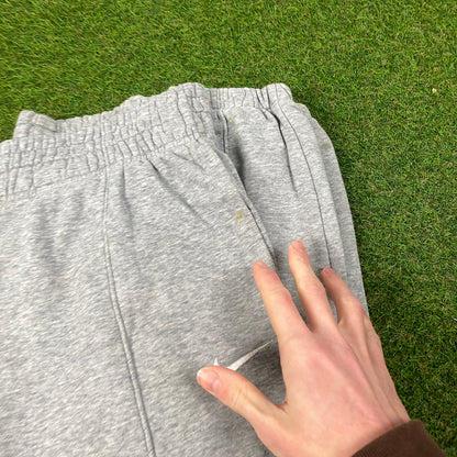 00s Nike Wide Leg Cotton Joggers Grey Small