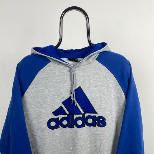 00s Adidas Hoodie Grey Large