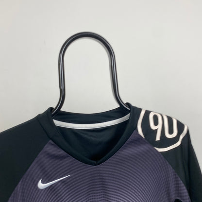 00s Nike T90 Football Shirt T-Shirt Black XL