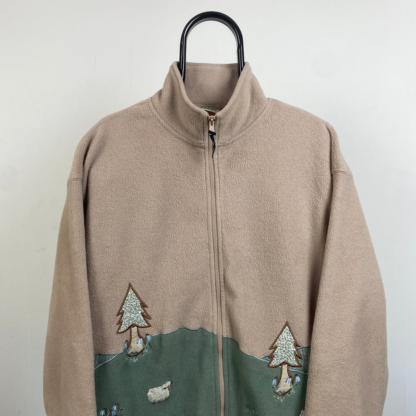 Retro Tulchan Sheep Fleece Sweatshirt Brown XL