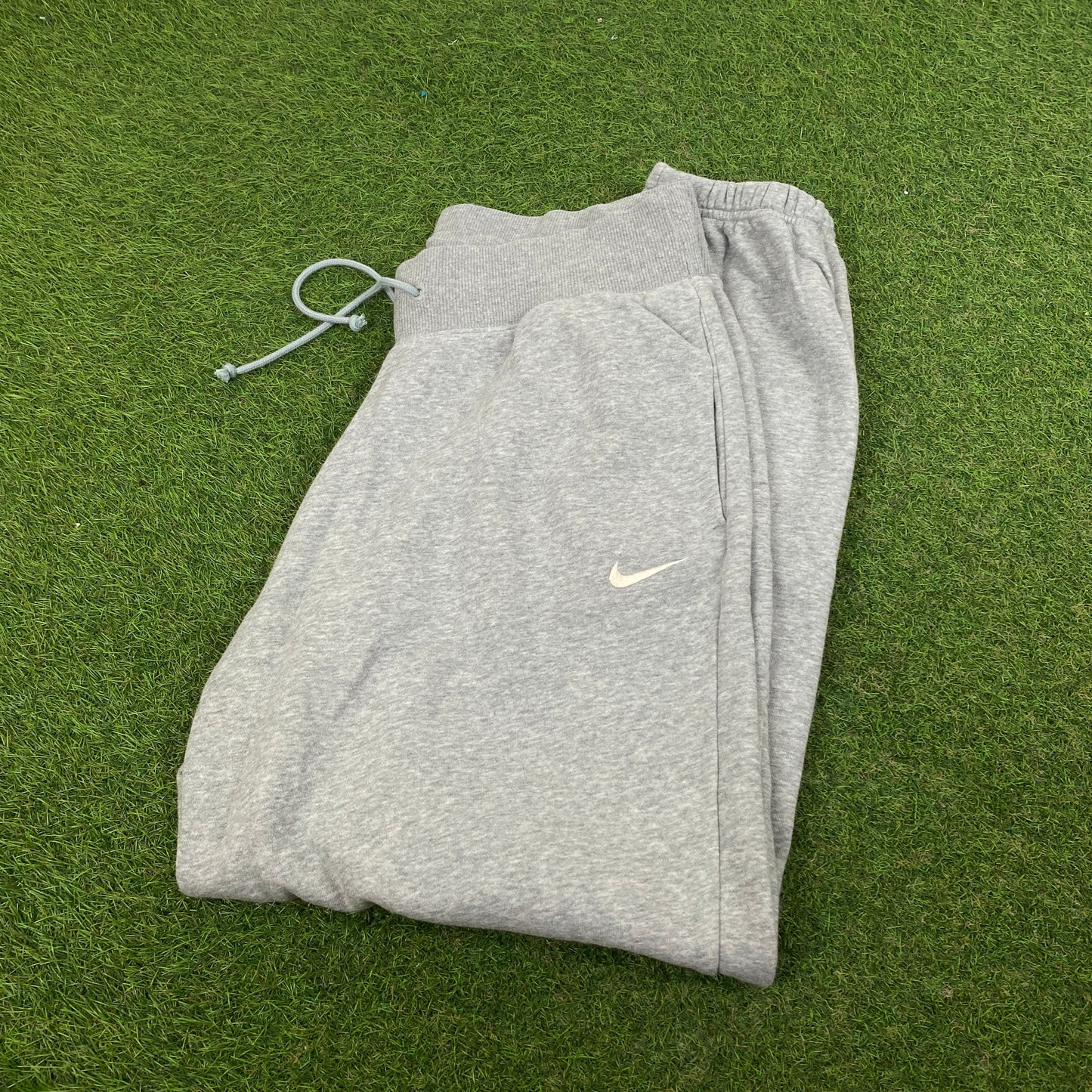 00s Nike Cotton Wide Leg Joggers Grey Medium