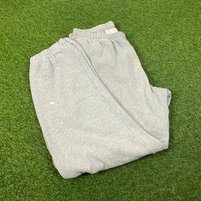 00s Nike Wide Leg Cotton Joggers Grey Large