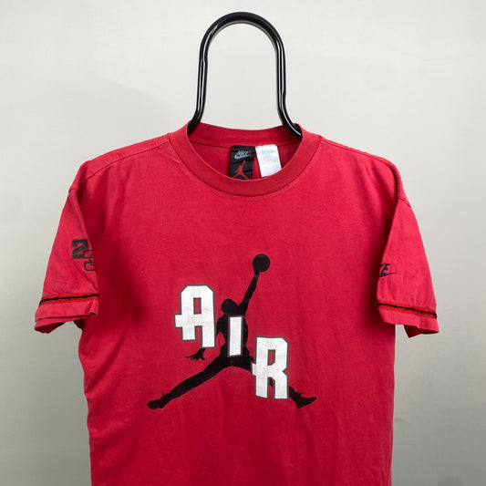 90s Nike Air Jordan T-Shirt Red Small