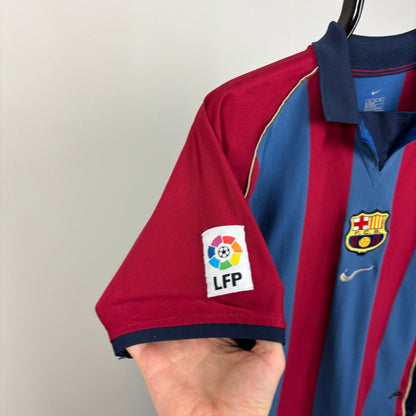 90s Nike Barcelona Football Shirt T-Shirt Red Small