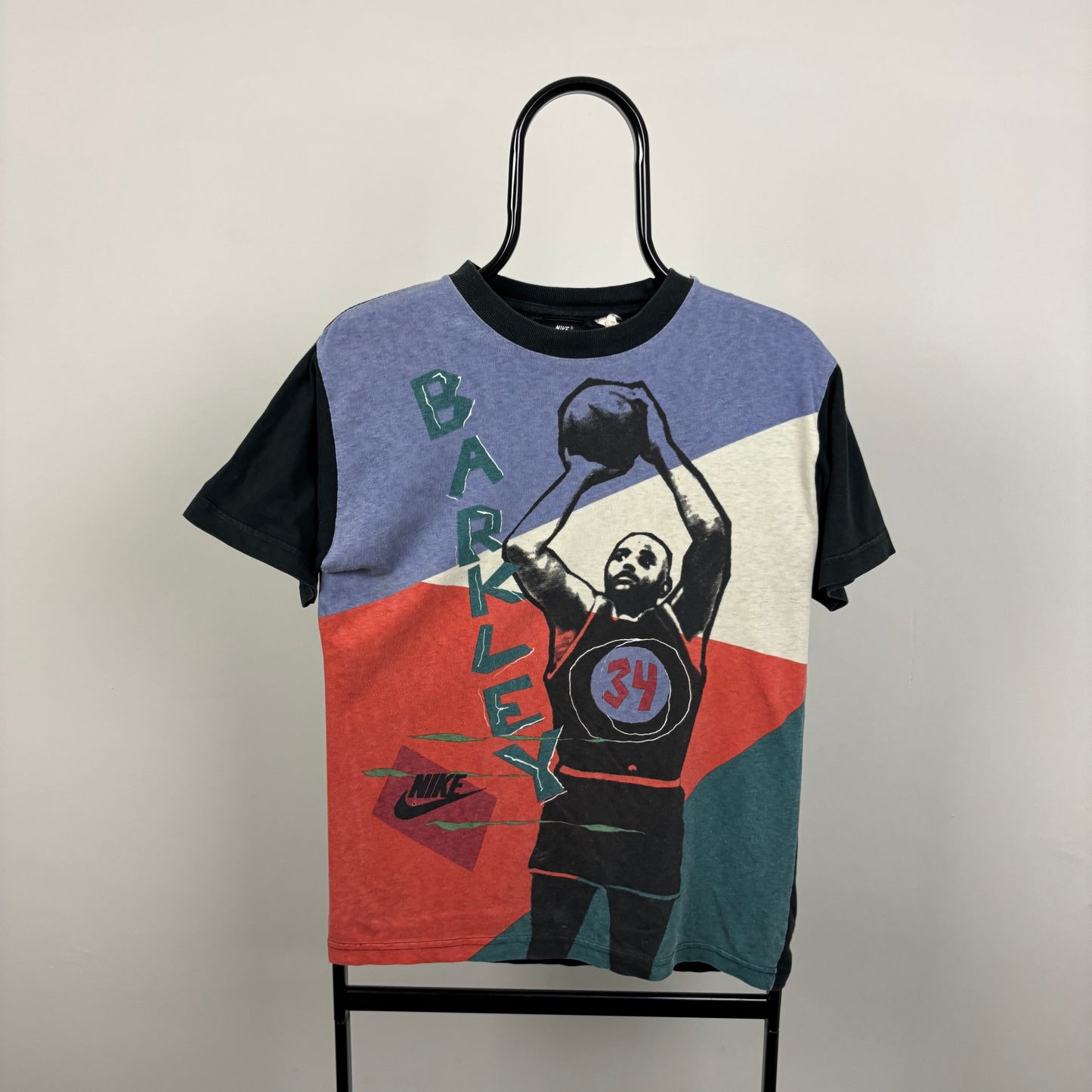 90s Nike Charles Barkley Hoop Heroes T-Shirt Blue XS