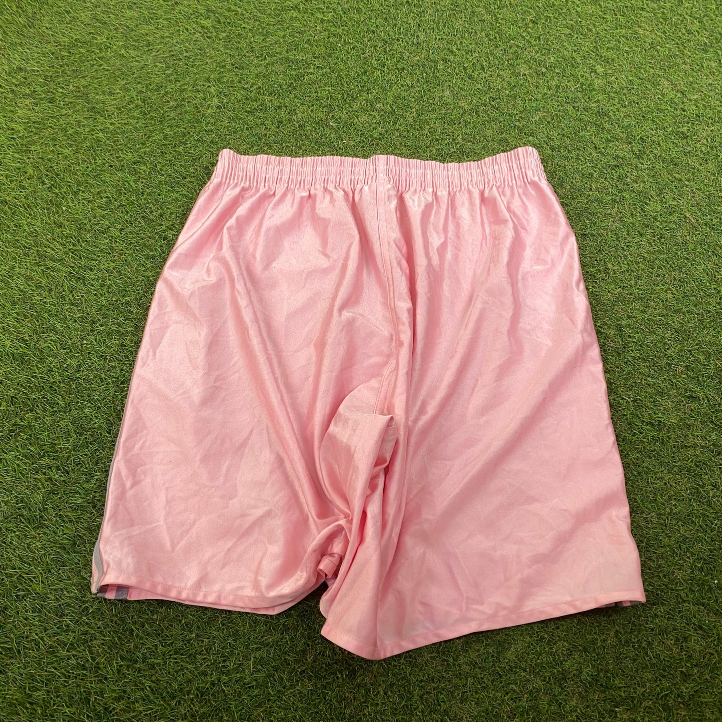 00s Adidas Nylon Football Shorts Pink Large