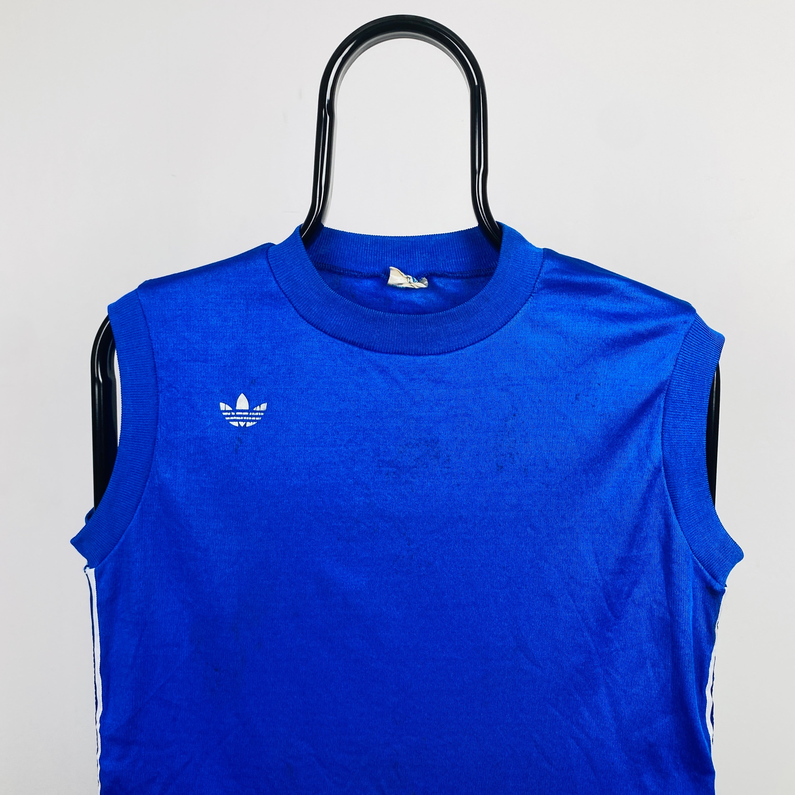 90s Adidas Ventex Vest T-Shirt Blue Medium