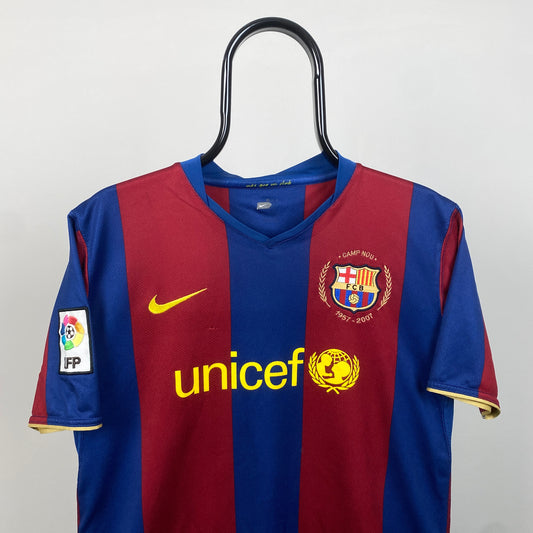 00s Nike Barcelona Football Shirt T-Shirt Blue Small