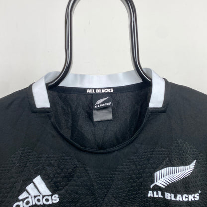 00s Adidas New Zealand All Blacks Rugby Shirt T-Shirt Black XXL