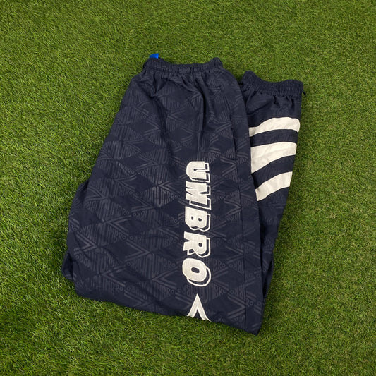 Retro Umbro Joggers Blue Large