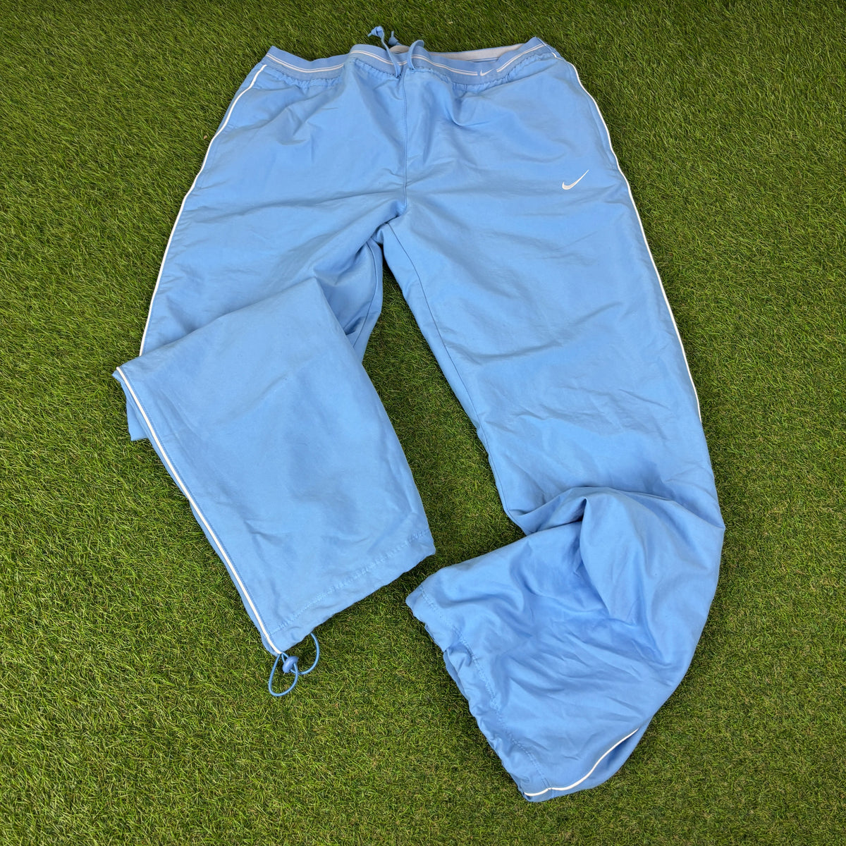 00s Nike Piping Tracksuit Jacket + Joggers Set Blue Large