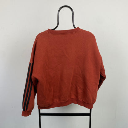 90s Adidas Sweatshirt Red Medium