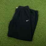 00s Nike Wide Leg Cotton Joggers Black Large