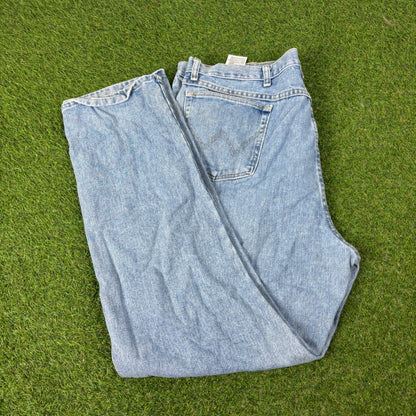 00s Carhartt Workwear Trousers Joggers Blue Large 36x34