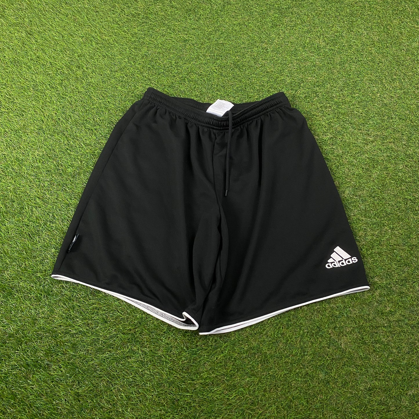 00s Adidas Football Shorts Black Medium