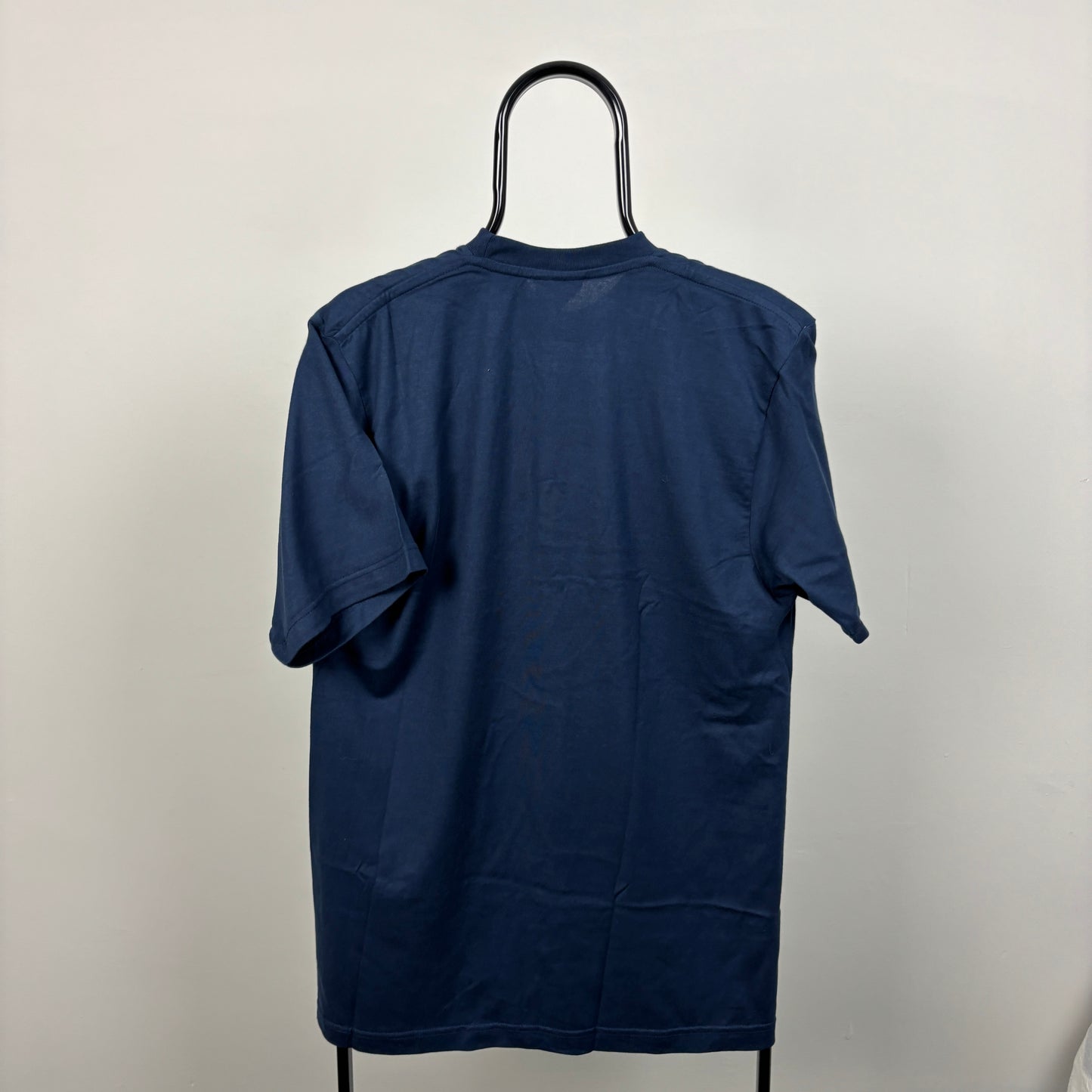 00s Nike Metallic Logo T-Shirt Blue Medium