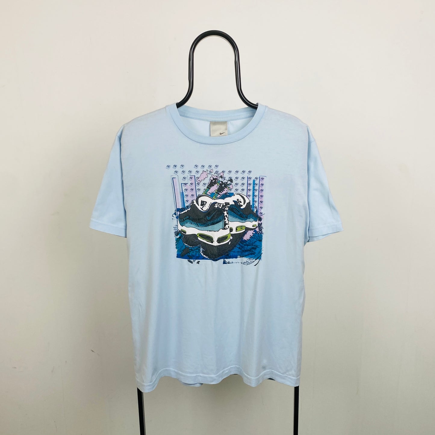 00s Nike AM95 T-Shirt Baby Blue Medium