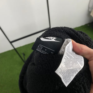 00s Nike Reversible Fleece Puffer Jacket Black Small