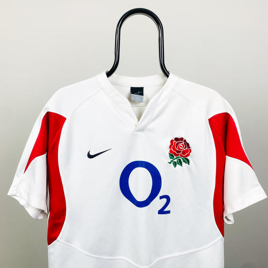 00s Nike England Rugby Shirt T-Shirt White XL