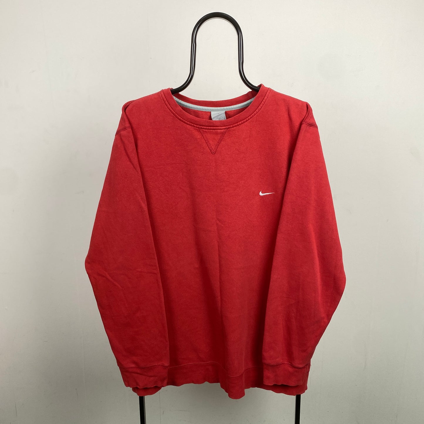 00s Nike Sweatshirt Red Large