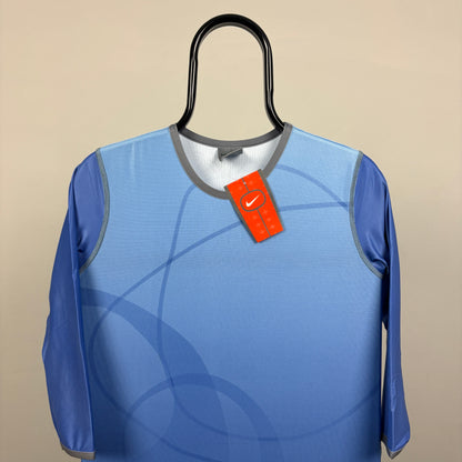 00s Nike Y2K Stretchy T-Shirt Blue Womens Medium