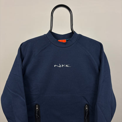 00s Nike Sweatshirt Blue XS
