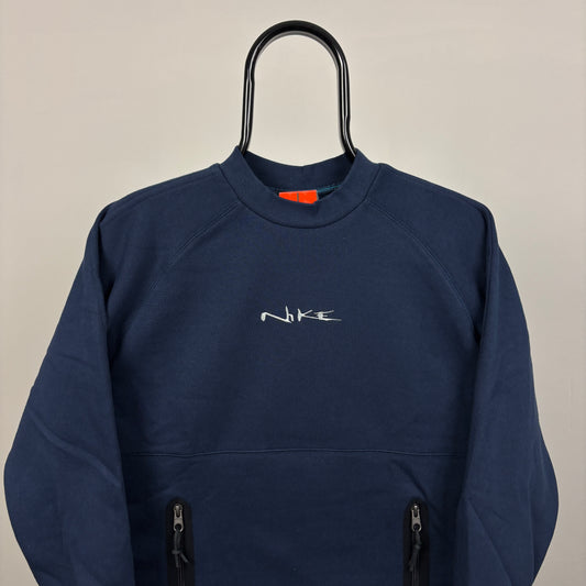 00s Nike Sweatshirt Blue XS