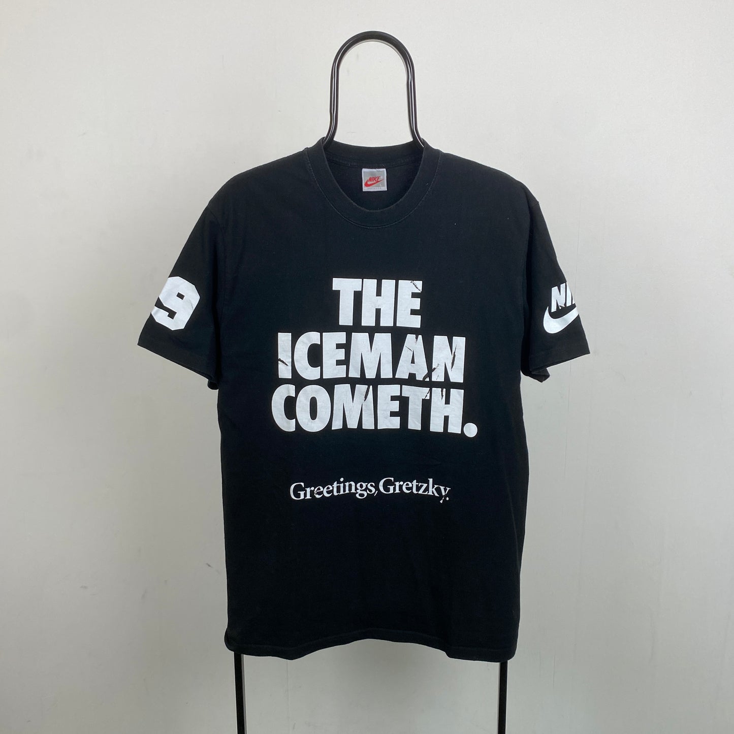 90s Nike Wayne Gretzky Iceman T-Shirt Black Large