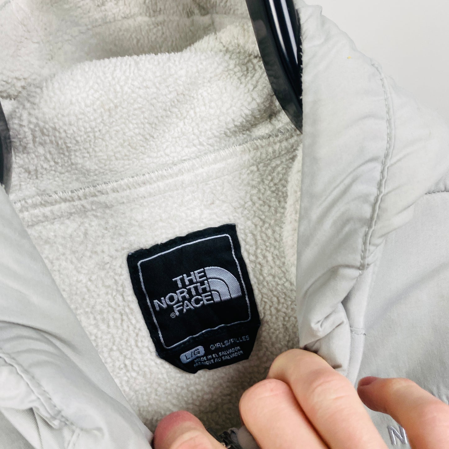 00s The North Face Fleece Zip Hoodie White Womens Large