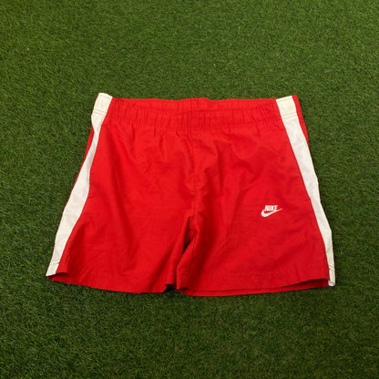 90s Nike Stripe Shorts Red Large