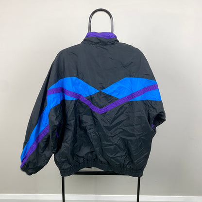 90s Nike Windbreaker Jacket Black Medium