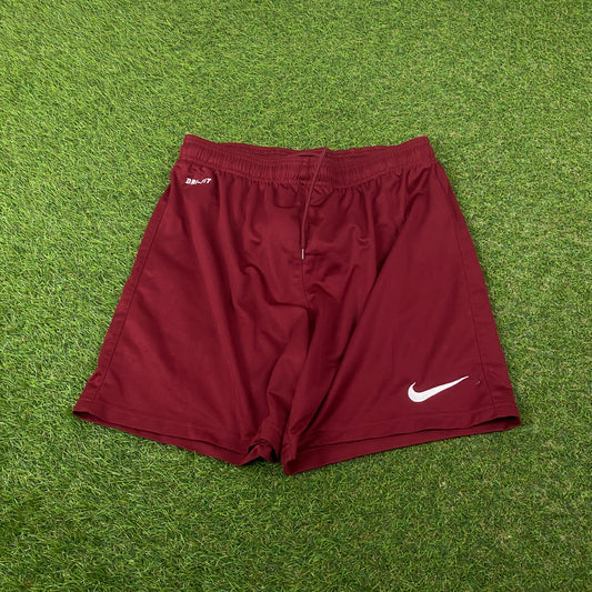 00s Nike Football Shorts Red Small