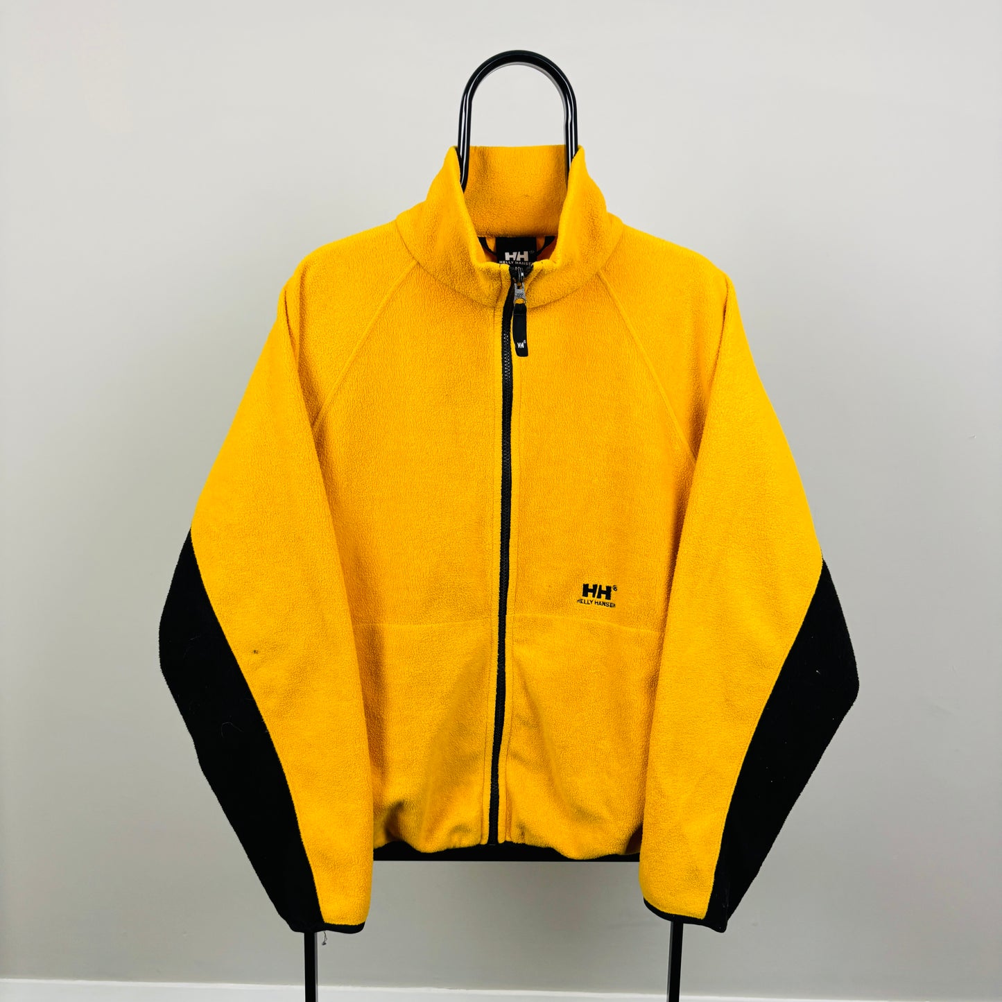 90s Helly Hansen Fleece Sweatshirt Yellow Medium