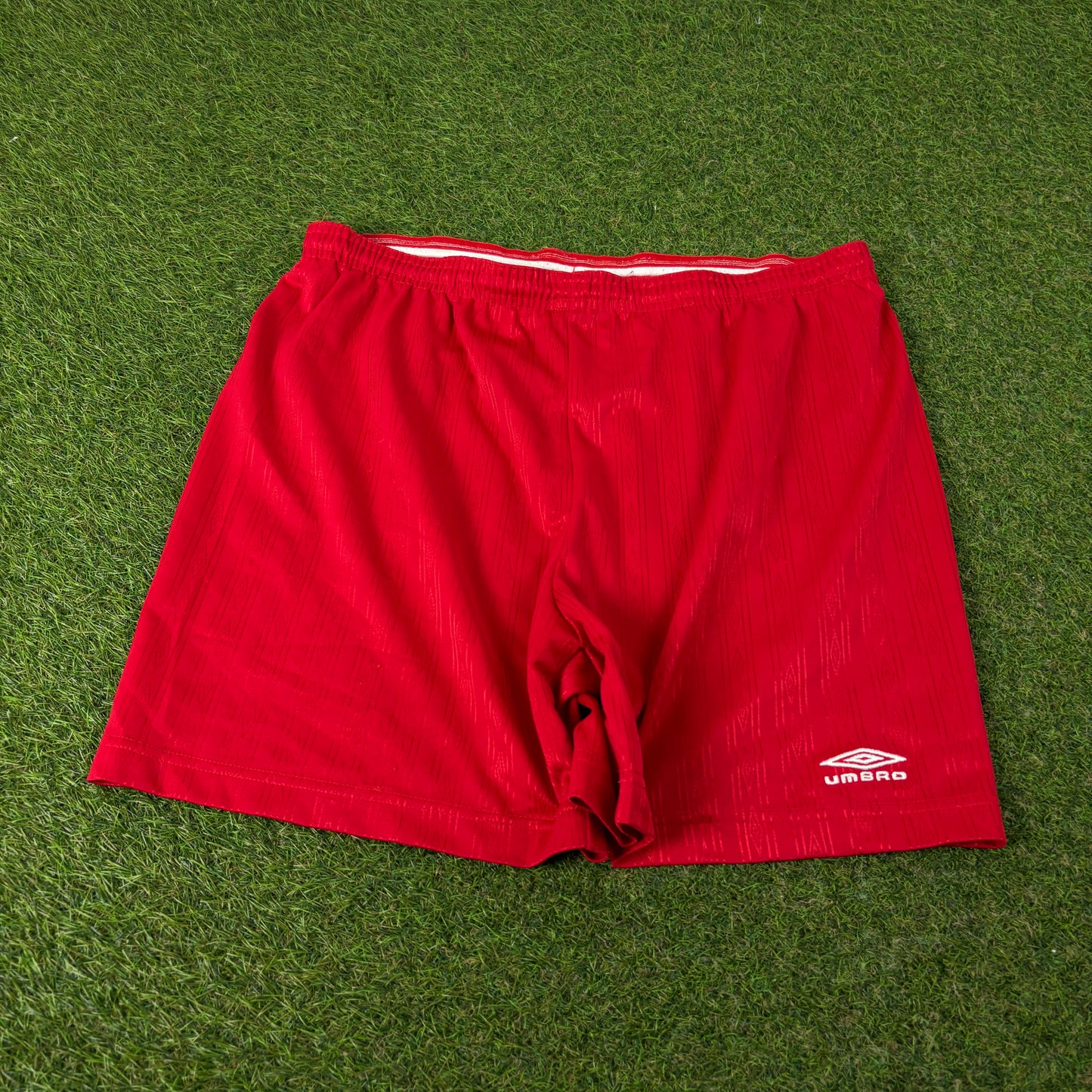 00s Umbro Football Shorts Red Large