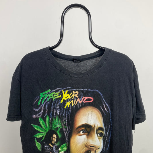 Retro Bob Marley Band T-Shirt Black Large