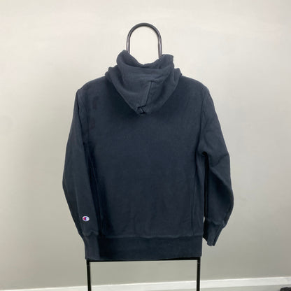 00s Champion Reverse Weave Hoodie Black Small
