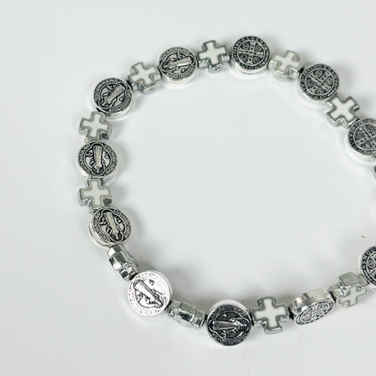 Vintage Jesus Bracelet Silver