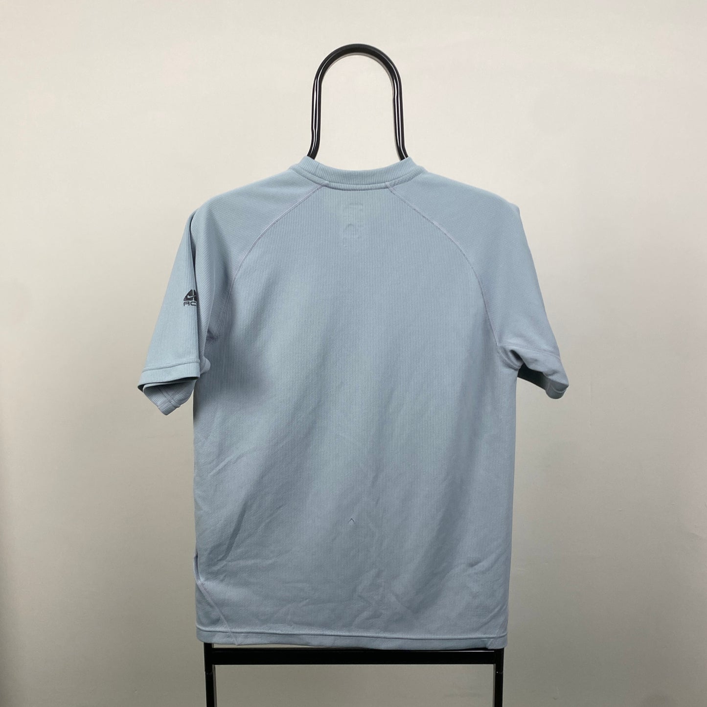 00s Nike ACG Cobweb T-Shirt Blue Medium