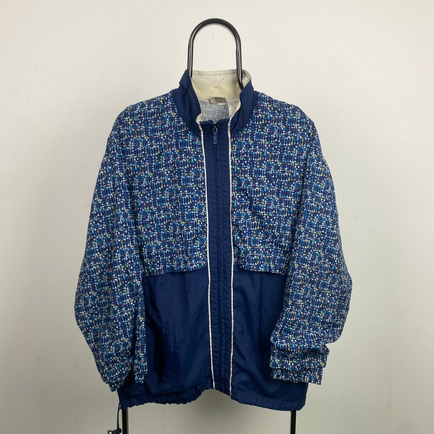 90s Nike Windbreaker Jacket Blue Large