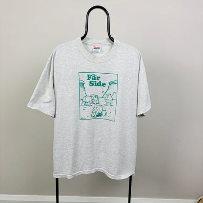90s The Far Side Hanes T-Shirt Grey XL