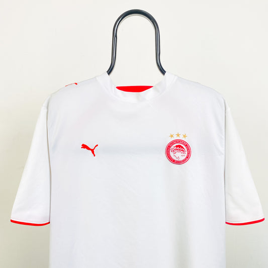 Retro Puma Olympiakos Football Shirt T-Shirt White XL