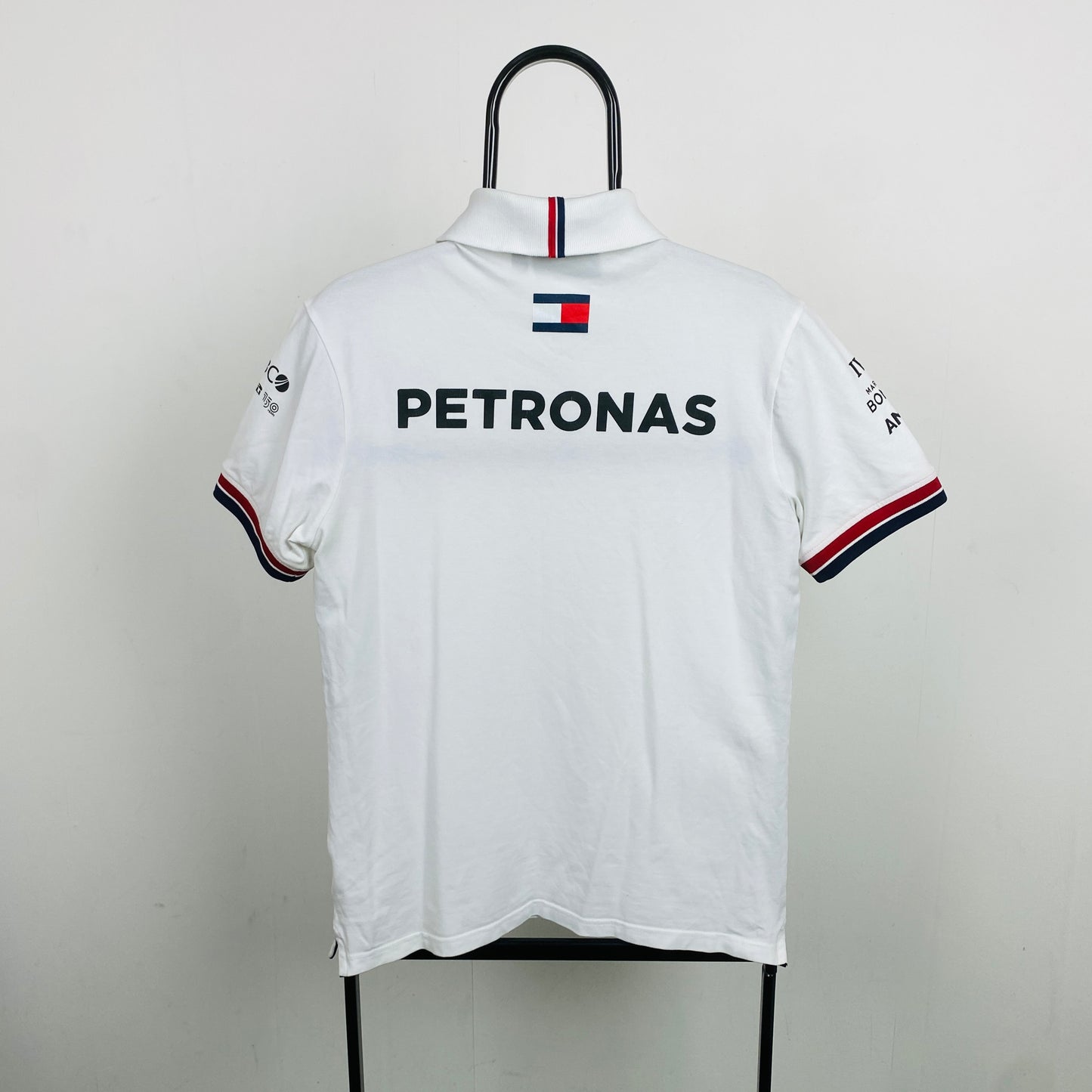 Retro Tommy Hilfiger Mercedes F1 Polo T-Shirt White Small