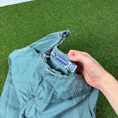 90s Quiksilver Cargo Trousers Joggers Blue XS