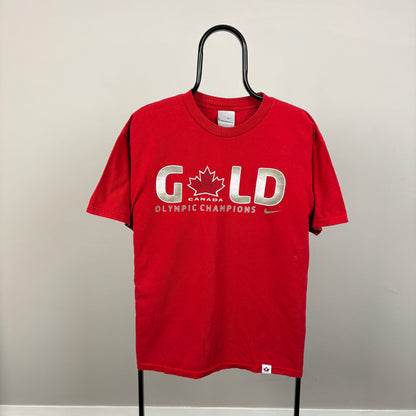 00s Nike Canada Ice Hockey T-Shirt Red Large