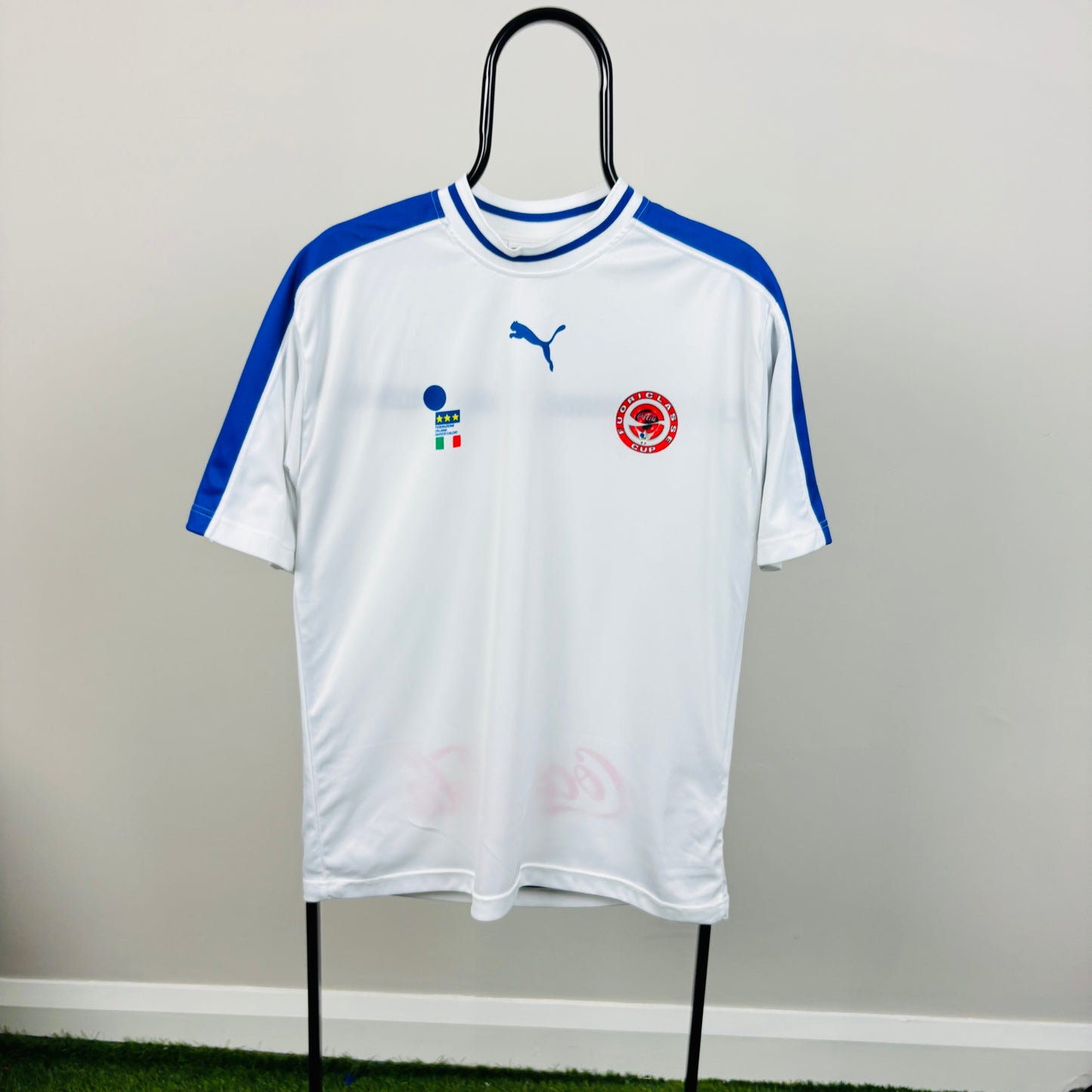 90s Puma Italy Football Shirt T-Shirt White Medium
