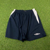 Retro Umbro Football Shorts Blue 2XL