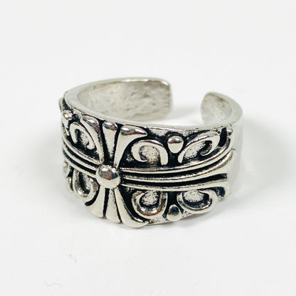 Vintage Adjustable Antique Feature Ring Silver